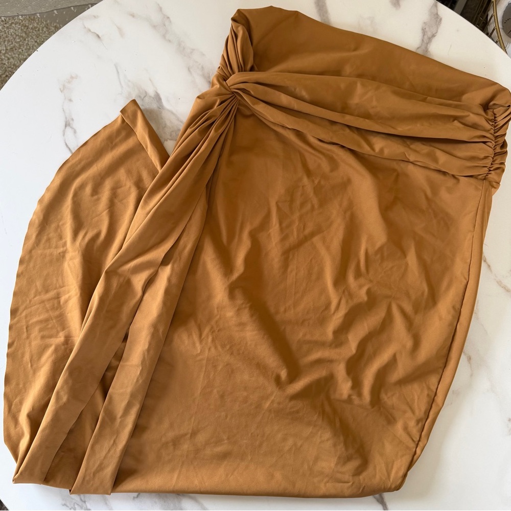 SKIMS Sarong Skirt in Ochre